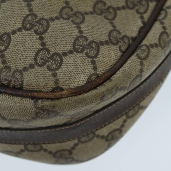 GUCCI GG Supreme Web Sherry Line Shoulder Bag Pvc Beige Gold Red - Picture 14 of 16